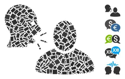 Rectangle Mosaic Rumor Stock Illustration