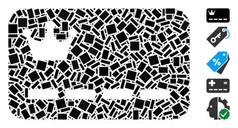 Rectangle Mosaic VIP Card 스톡 일러스트