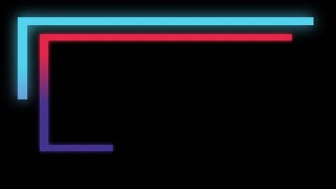 Rectangle Neon Background Chili Line Moving on Screen Stock Footage 185903824