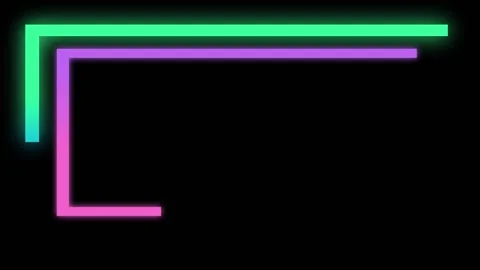 Rectangle Neon Background Pink Line Moving on Screen Stock Footage 185903616