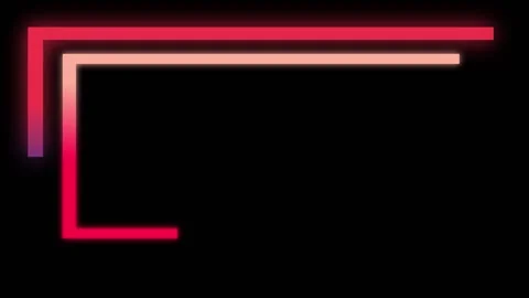 Rectangle Neon Background Red Line Moving on Screen Stock Footage 185903820