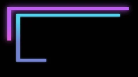 Rectangle Neon Background Sky Line Moving on Screen Stock Footage 185903770