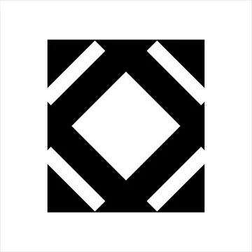 Rectangle O ornamental logo 스톡 일러스트