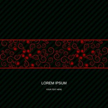 A rectangle with ornate pattern in the middle of the card Illustrazione stock