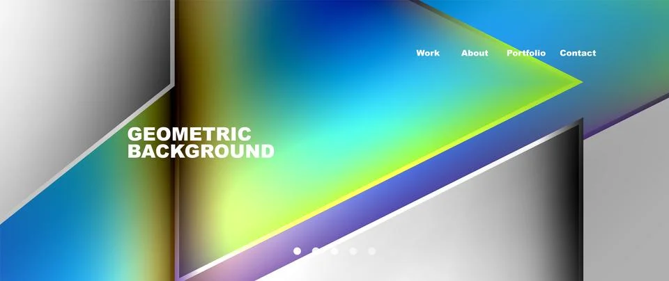 Rectangle pattern in gradient colors rainbow tones Illustrazione stock