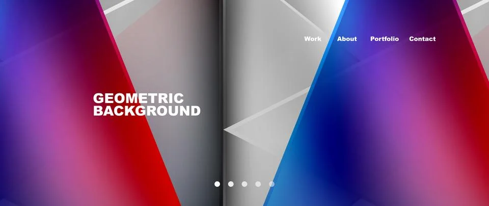 Rectangle pattern with red, electric blue, and magenta lines for a brand logo Illustrazione stock