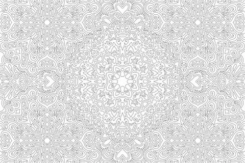 Rectangle pattern for valentines day coloring book Illustrazione stock