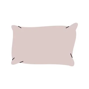 Rectangle pillow. Comfortable fluffy pillow. Vector illustration. Illustrazione stock