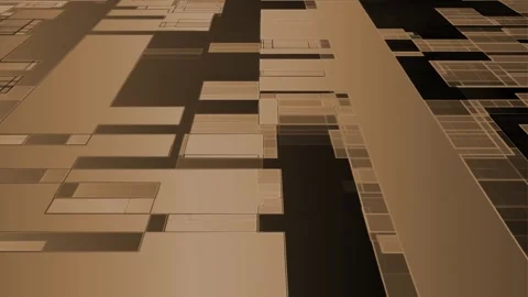 Rectangle Planar Motion Graphic Grid Perspective - Dynamic Block Evolution Stock Footage 301161438