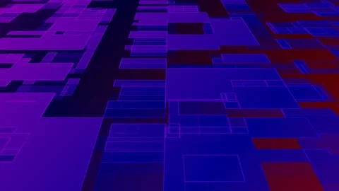 Rectangle Planar Motion Graphic Perspective Shift - Grid Block Dynamics Stock Footage 301161516