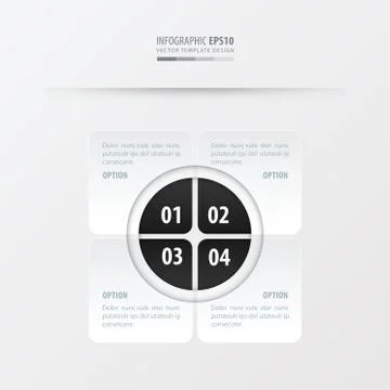 Rectangle presentation design  black and white color Stock Illustration