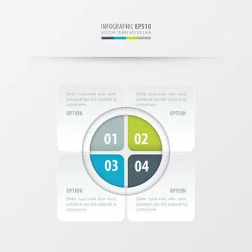 Rectangle presentation design   Green, blue, gray color Stock Illustration