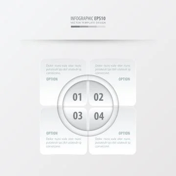 Rectangle presentation design white color Illustrazione stock