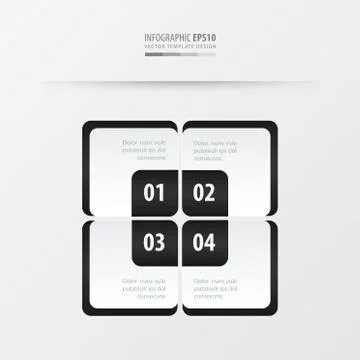 Rectangle presentation template  black and white color 스톡 일러스트