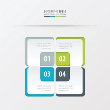 Rectangle presentation template   Green, blue, gray color Stock Illustration