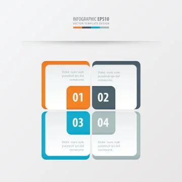 Rectangle presentation template Orange , blue, gray color Illustrazione stock