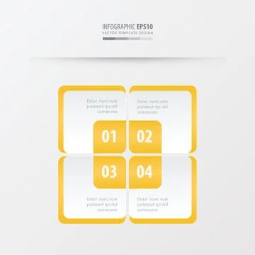 Rectangle presentation template   yellow color Stock Illustration
