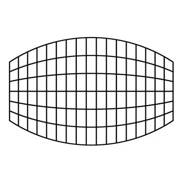 Rectangle in projection grid checkered icon black color vector illustration.. Illustrazione stock
