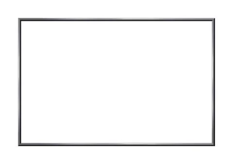 Rectangle realistic dark frame metal or silver. Beauty slender border. Stock Illustration