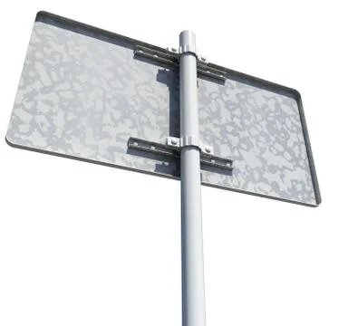 Rectangle road sign. Rear view. Isolated Illustrazione stock