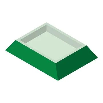 Rectangle roof icon isometric vector. Roof of contemporary residential building Stock Illustration
