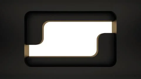 Rectangle with rounded corners in the wall and pedestal Stock Illustration