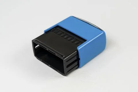 Rectangle rubber stamp machine isolated on white background Stock-Fotos