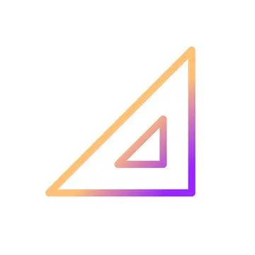 Rectangle ruler pixel perfect gradient linear ui icon Stock Illustration