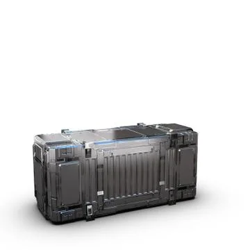 Rectangle sci fi military box Stock Illustration