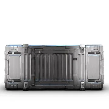 Rectangle sci fi military box Stock Illustration