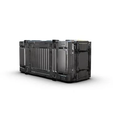 Rectangle sci fi military box Stockillustratie