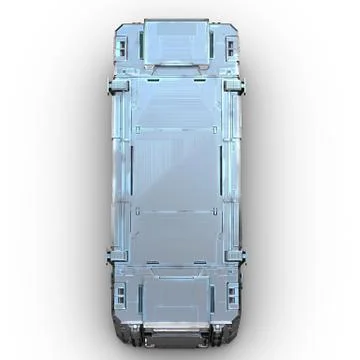 Rectangle sci fi military box Stock Illustration