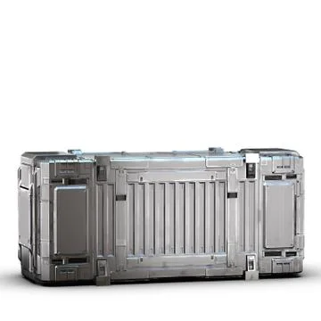 Rectangle sci fi military box Stock Illustration