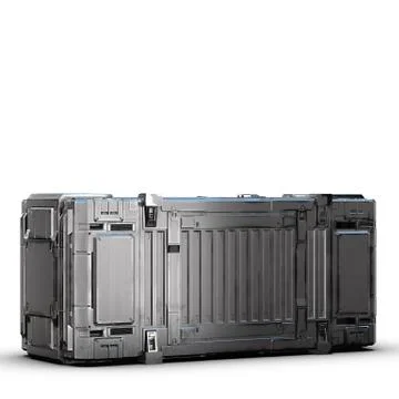 Rectangle sci fi military box Stock Illustration