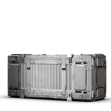 Rectangle sci fi military box Illustrazione stock