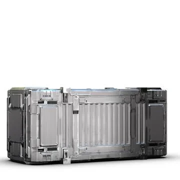 Rectangle sci fi military box Stock Illustration