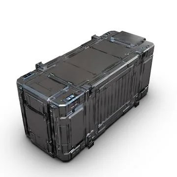 Rectangle sci fi military box 스톡 일러스트