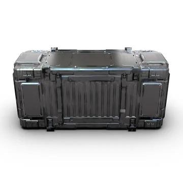 Rectangle sci fi military box Stock Illustration