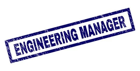 Rectangle Scratched ENGINEERING MANAGER Stamp Stockillustratie