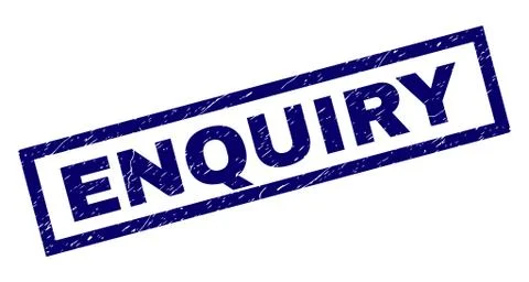 Rectangle Scratched ENQUIRY Stamp Stock Illustration