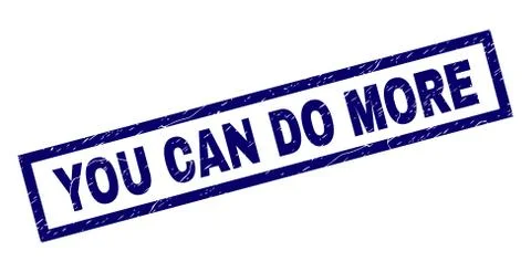 Rectangle Scratched YOU CAN DO MORE Stamp Ilustración de archivo