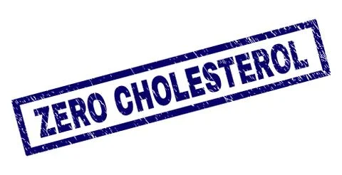 Rectangle Scratched ZERO CHOLESTEROL Stamp Ilustração Stock
