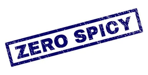 Rectangle Scratched ZERO SPICY Stamp Ilustração Stock