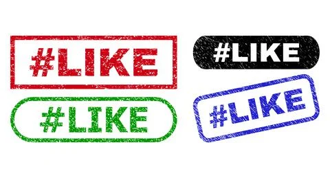 #LIKE Rectangle Seals with Corroded Surface Stock Illustration