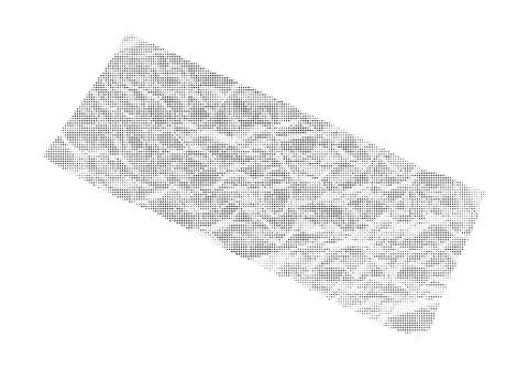 Rectangle shape with abstract wave pattern of black halftone dots for artis.. 스톡 일러스트