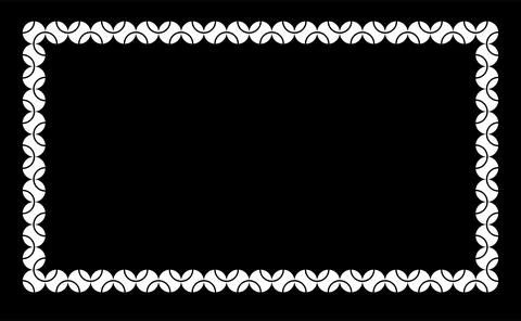 Rectangle Shape  in Black White Created by Tennis or Padel Ball Silhouette Illustrazione stock