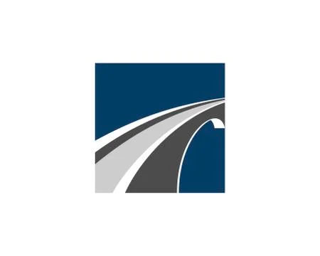 Rectangle shape with bridge inside Stock Illustration