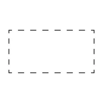 Rectangle shape dashed icon vector symbol for creative graphic design Stock Illustration