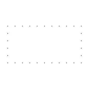 Rectangle shape dashed icon vector symbol for creative graphic design element Illustrazione stock