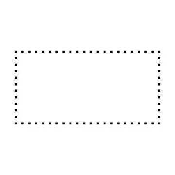 Rectangle shape dashed icon vector symbol for creative graphic design element Stockillustratie